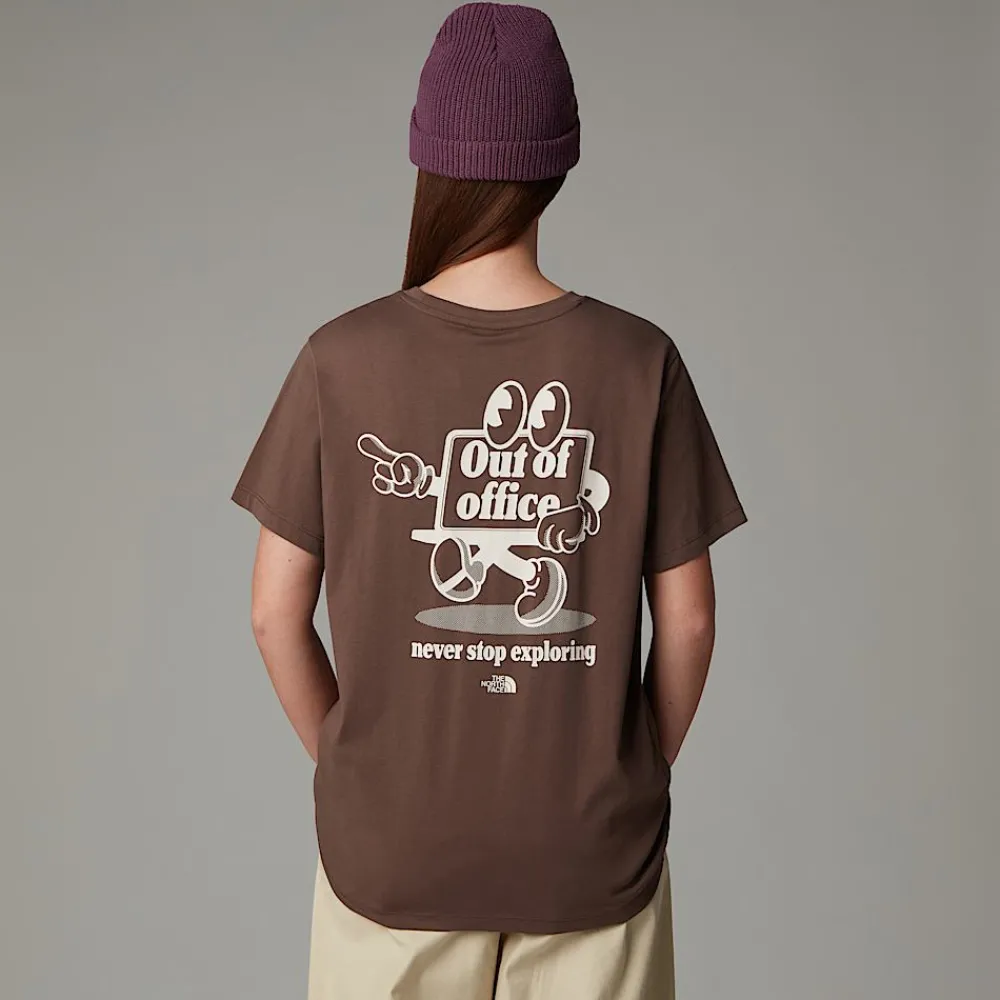 Mujer The North Face T-Shirts<Camiseta Holgada Cartoon Para Mujer