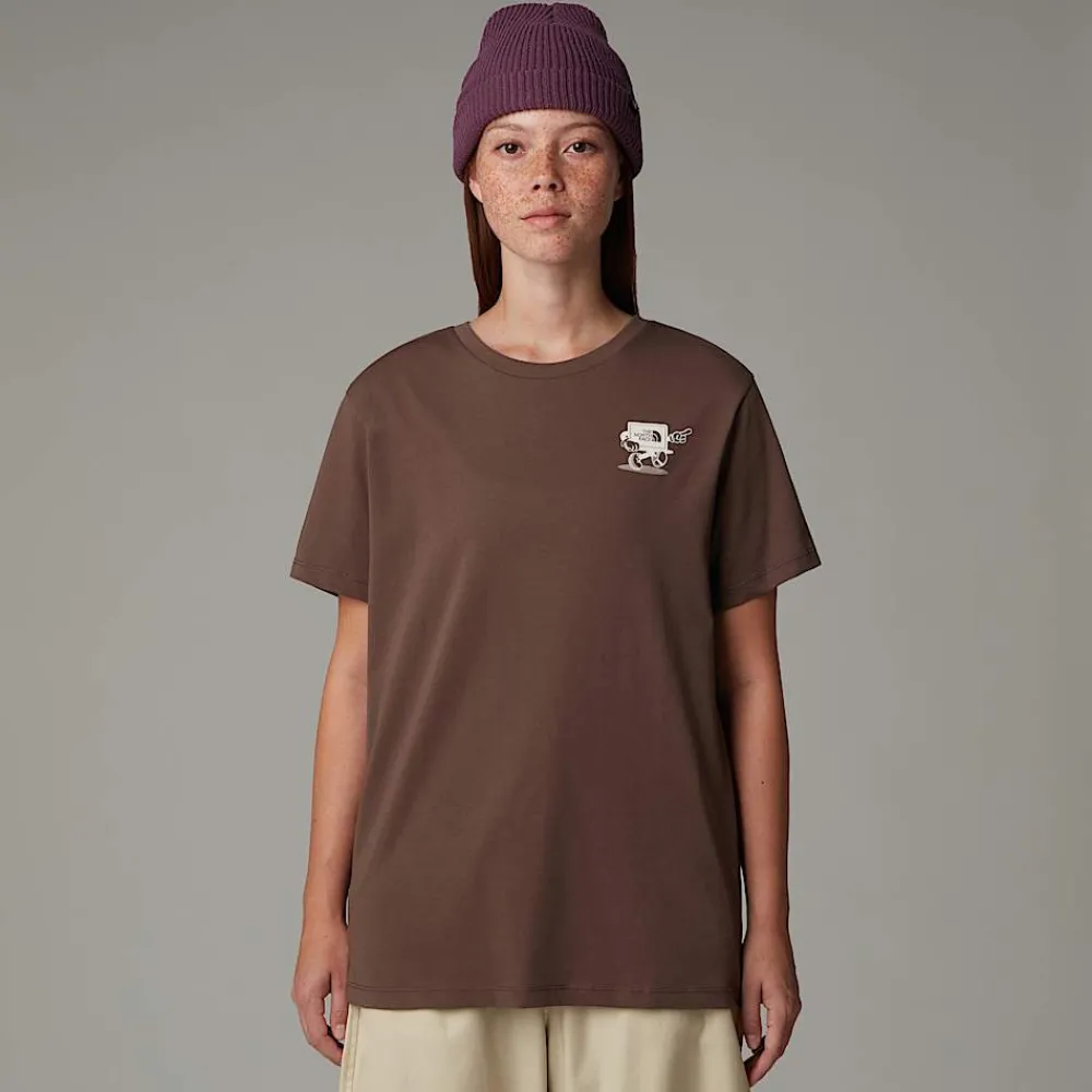 Mujer The North Face T-Shirts<Camiseta Holgada Cartoon Para Mujer