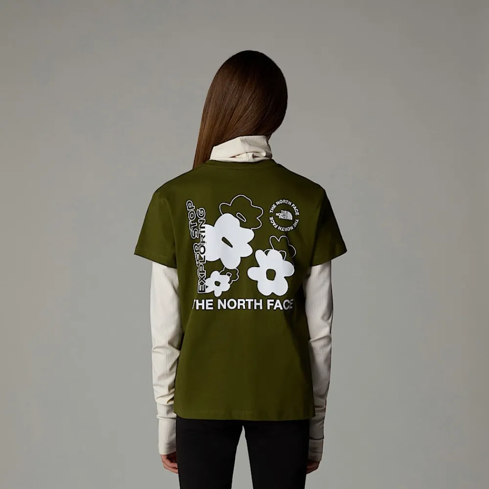 Niños The North Face Camisetas Y Sujetadores<Camiseta Holgada Con Estampado Gráfico Flower Para Niña