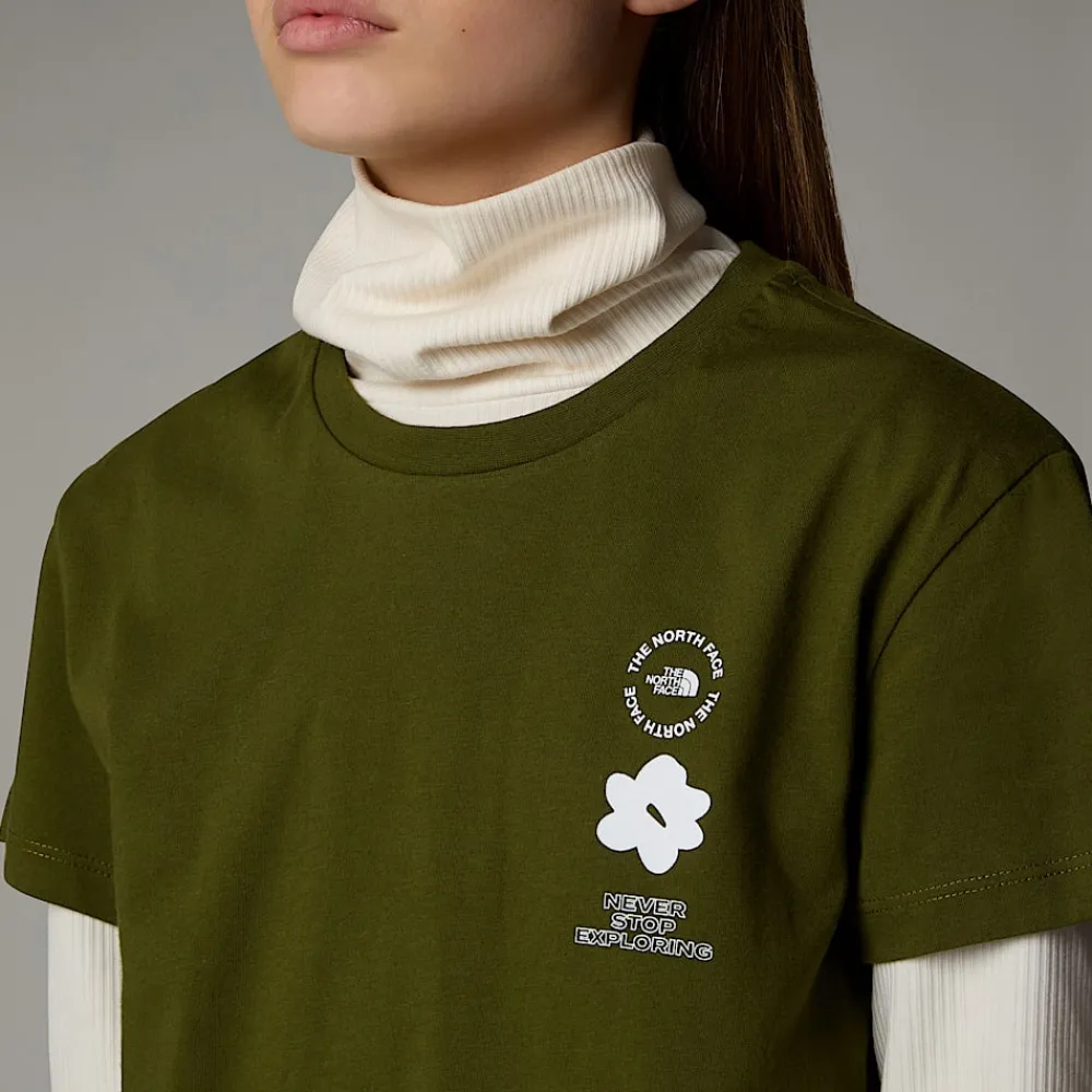 Niños The North Face Camisetas Y Sujetadores<Camiseta Holgada Con Estampado Gráfico Flower Para Niña
