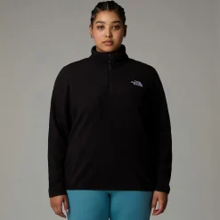 Mujer The North Face Forros Polares|Tops De Talla Grande<Forro Polar Con Cremallera De 1/4 Glacier 100 De Talla Grande Para Mujer
