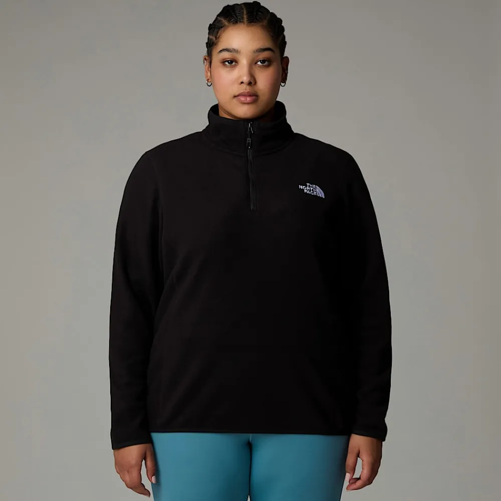 Mujer The North Face Forros Polares|Tops De Talla Grande<Forro Polar Con Cremallera De 1/4 Glacier 100 De Talla Grande Para Mujer